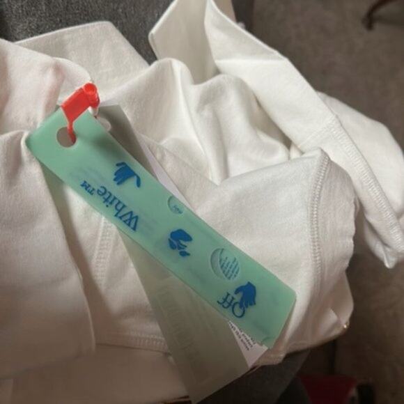 Off White Fluo Swimming Man Cotton Cropped T shirt L - Picture 9 of 9